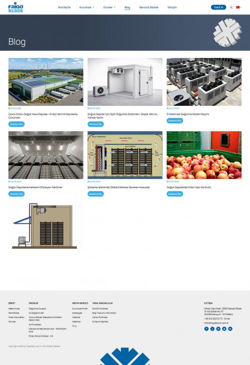 Frigoblock – Endüstriyel Soğutma Web Tasarım